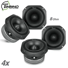 4x Timpano 1800 Watt 4" PRO Audio Super Car Bullet Tweeters TPT-ST25 BLACK 8 Ohm