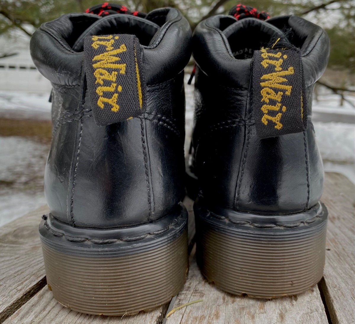 DR DOC MARTENS Boots Men's (UK-9/US-10) Black Leather Ankle