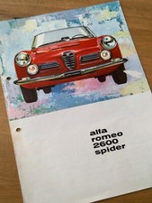 1962 Alfa Romeo 2600 Spider original brochure