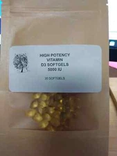 HIGH POTENCY VITAMIN D3, 5000 IU, 30 Quick Release Softgels