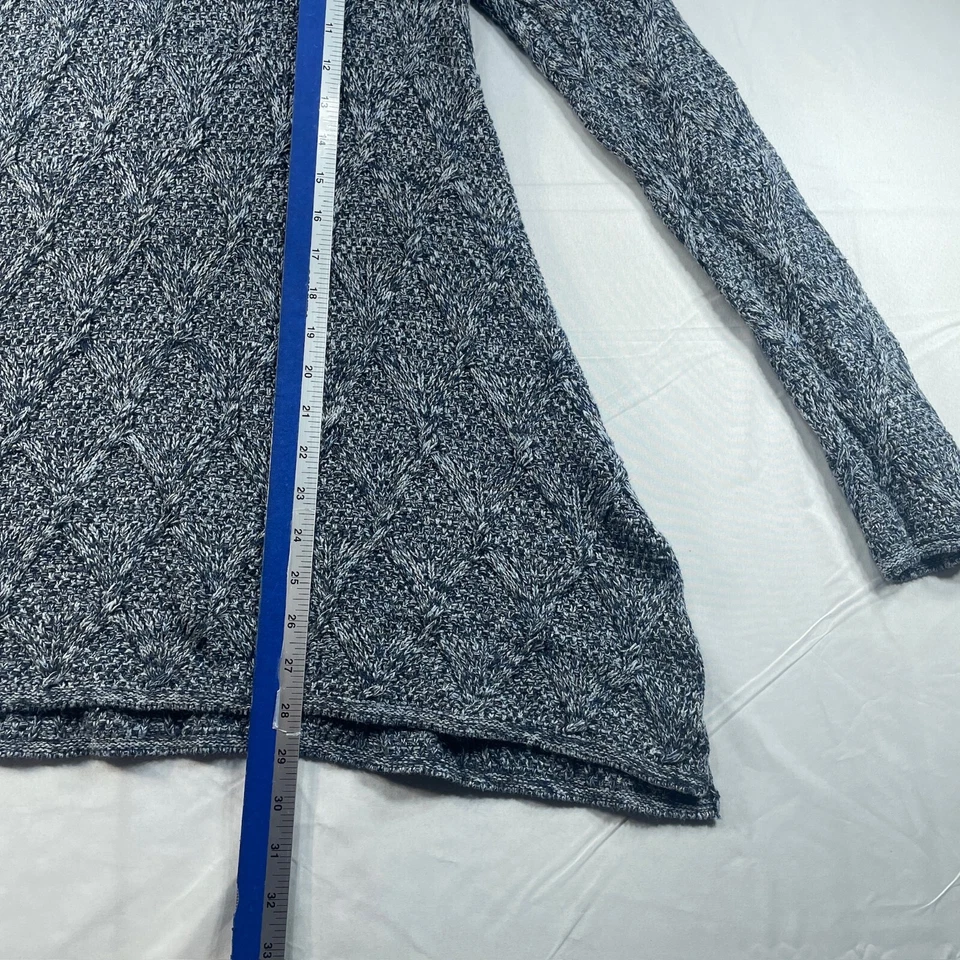 Eight Eight Eight Sweater Womens Size Small Blue 100% Cotton Knit  Turtleneck - Image 4 of 4