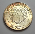1 OZ .999 FINE SILVER ROUND AMERICAN ARGENT MINT LTD. ~` WORLD TRADE SILVER ~!