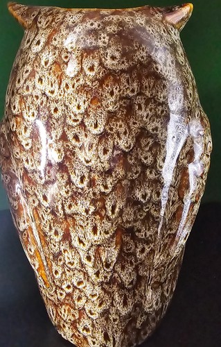 Bauernhaus braune Eule Vase Elegant Expressions Keramik Figur 8,5" - Bild 2 von 3