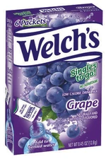 Welch's Grape Singles To Go Drink Mix - 0.45 OZ/6 CT - Pack of 12