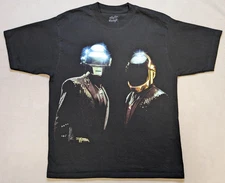 Daft Punk Shirt Mens Medium Black Pleasures Collab Band Tee Double Sided EDM