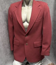 Vintage leisure suit jacket polyester disco sport coat Blazer 40 Bullocks Men  s