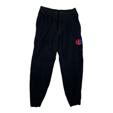 Adidas Originals Sweatpants Mens Medium Black Fleece Joggers Trefoil Logo
