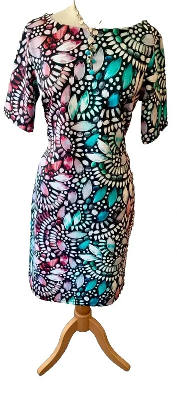 Vestido Joanna Hope elástico ceñido al cuerpo hecho en Inglaterra ocasión talla UK 16 en muy buena condición