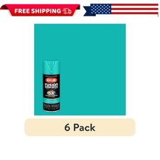 6 Pack Krylon Fusion All-In-One Spray Paint Beach Glass Satin 12 oz