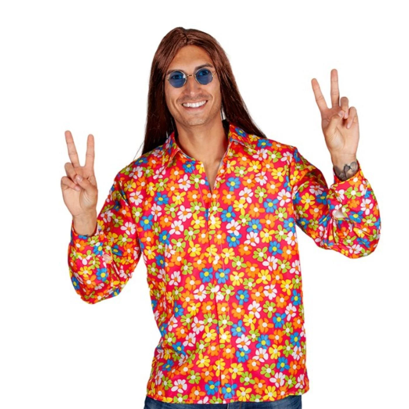 Wicked Costumes - Floral Hippie Shirt - Men