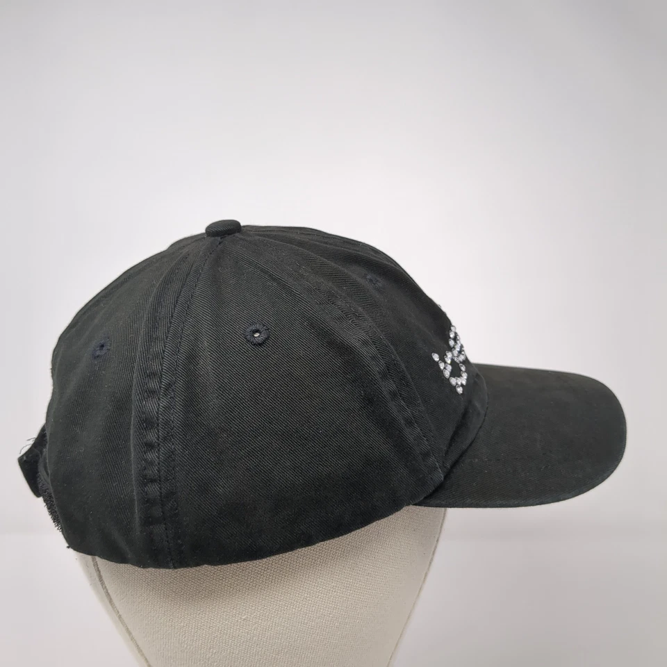 Sombrero Bebe para mujer con tirantes negro estrás gemas ajustable talla única Foto 4 de 4