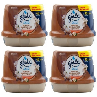 glade Lufterfrischer Duftgel Sensual Sandalwood & Jasmine 4 x 180g bis 45 Tage