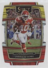 2021 Panini Select Concourse Red & Yellow Prizm Die-Cut Derrick Gore #84 7l6