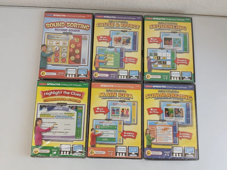 Lakeshore Interactive Whiteboard Software CD-ROM Lot of 6 Homeschool Grade 1-2 - Image 2 of 4