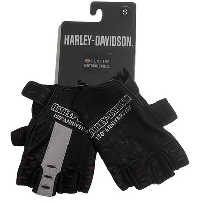 Harley Davidson Men Size Small 120th Anniversary True North Fingerless Gloves