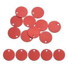 Metal Stamping Tags,1 Inch Round Red Aluminum Stamping Blanks for Necklace Br...