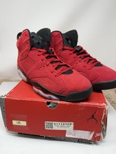 Air Jordan 6 Retro Toro Bravo Black Red Suede Sneakers CT8529-600 Mens Size 12