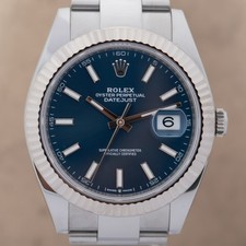 Rolex Date Just 41mm 126334 Blue Wie Neu 2023