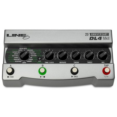 New Line 6 DL4 MKII Limited Edition Silver 25th Anniversary Delay Guitar Pedal