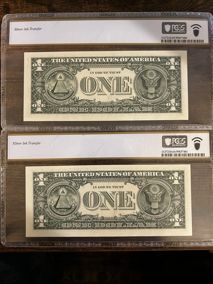 2 Consecutive 2 Digit Serial Number 2017 $1 -PPQ65 & PPQ64 -00000040 & 00000041 - Image 2 of 4