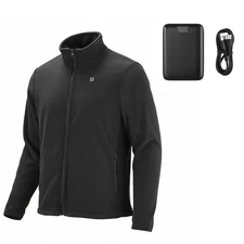 Uimoso Heated Fleece Jacket for Men with 6 Heating Zones 3 Temperature Settings