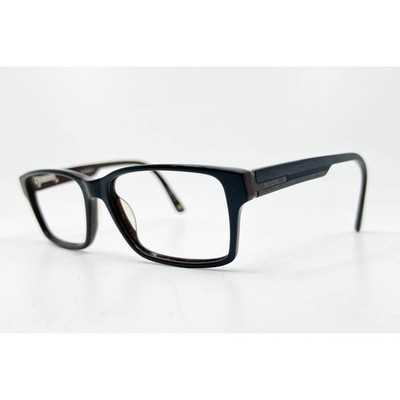 Bulova Eyeglasses Mens Black Brown Salford Rectangular Frames 55-16-140
