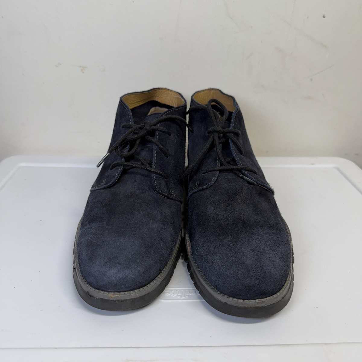Cole Haan Zerogrand Chukka Ankle Boots Suede Blue Men display picture 2