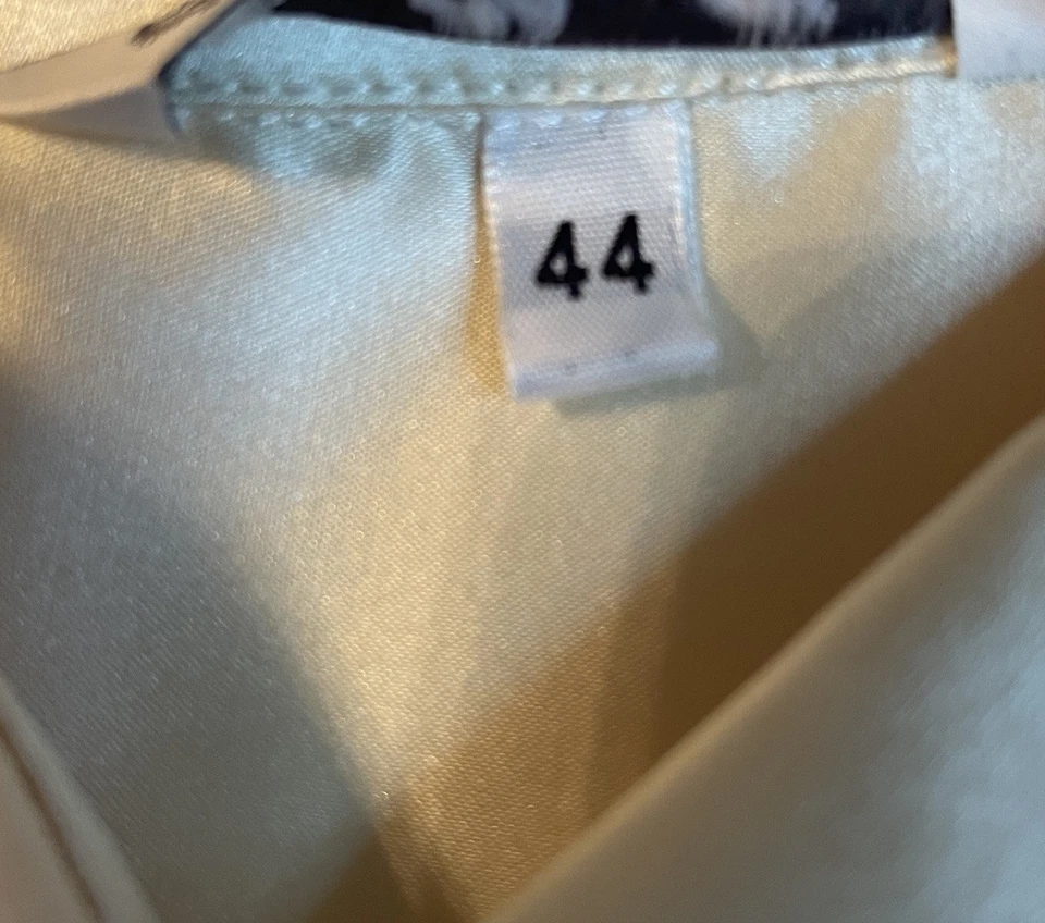 Blusa de satén de seda champán para mujer 44 fiesta de vacaciones Año Nuevo Formal Glamour Top Foto 4 de 4