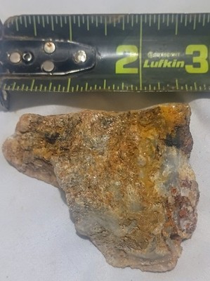 Mineral Specimen Quartz Yellow Iron Oxide Rough Display 3 Inch