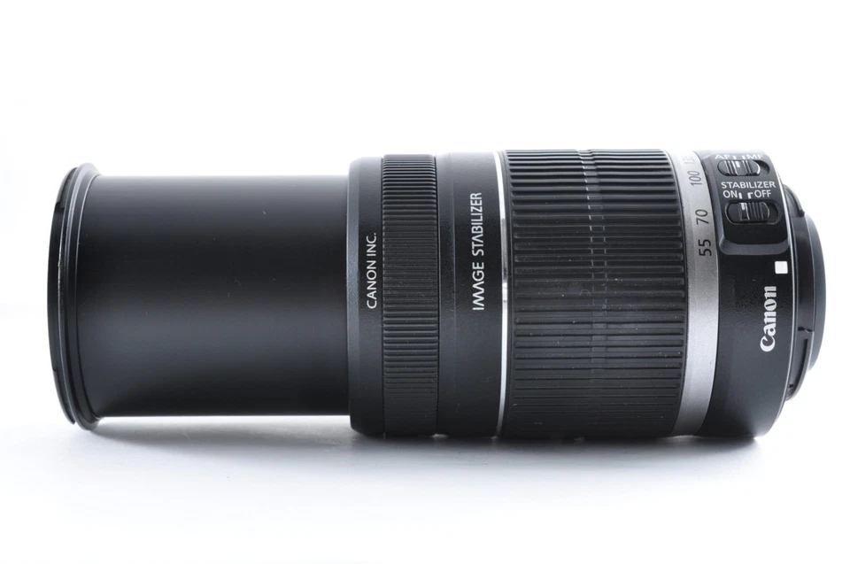 Objectif zoom Canon EF-S 55-250mm f/4-5.6 IS Excellent+5 Z2716 - Photo 3/4