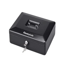 Sentry Safe CB12ENGHRO Black Solid Steel Keyed Cash Box 3.4 x 11.7 x 9 in.