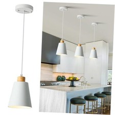 Mini Pendant Light Fixtures Wood Pendant Lighting for Kitchen Island White