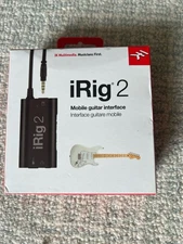 IK Multimedia iRig 2 Guitar Interface for iOS and Mac. New Open Box