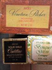 3 Botellas Completas Avon Años 70 De Colección After Sh/Colonia + Cajas Originales Vidrio Coloreado