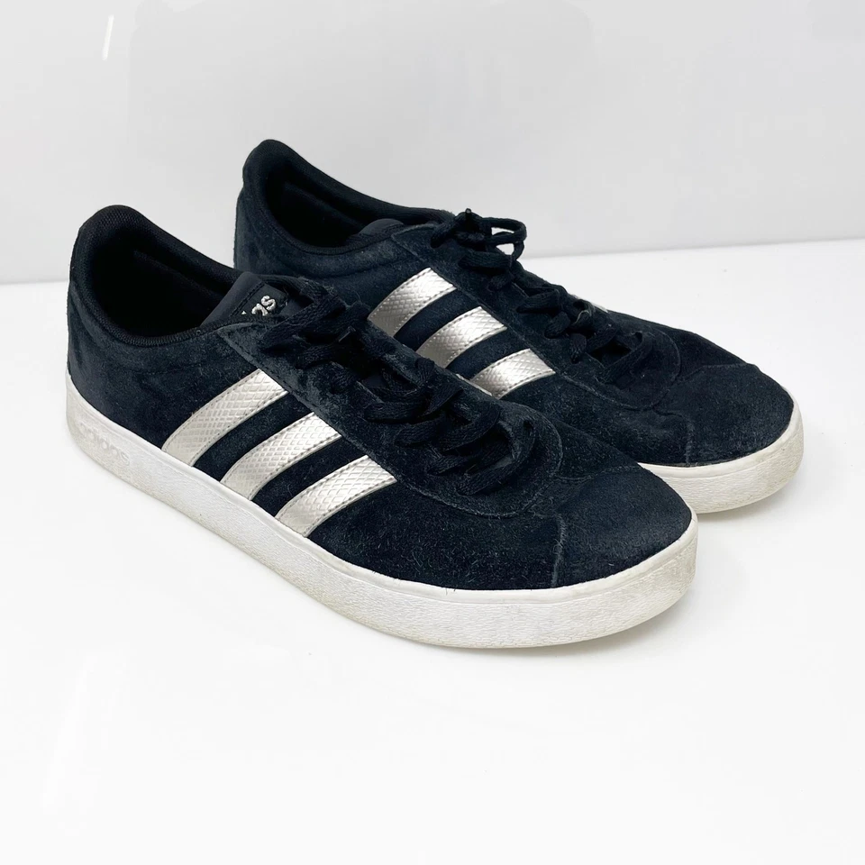 Adidas Womens VL Court 2.0 EE6784 Black Casual Shoes Sneakers Size 10 - Image 2 of 4