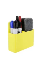 Thornton's Office Supplies Magnetic Whiteboard Dry Erase Marker Holder Yellow