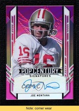 2021 Leaf Metal Pop Century Pink Rainbow 13/15 Joe Montana Auto HOF READ 0q0