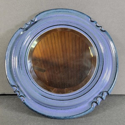 Handmade Studio Art Pottery Mirror Framed 10'' Wall Decor