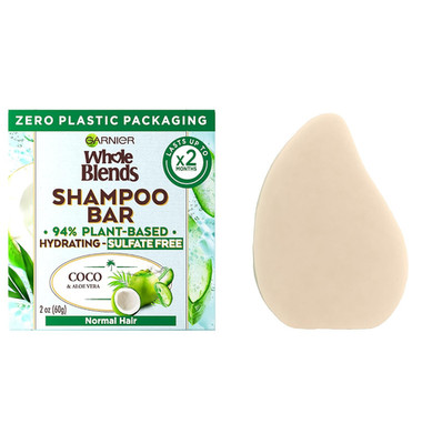 Garnier Whole Blends Hydrating Shampoo Bar for Normal Hair, Coco & Aloe Vera, 2