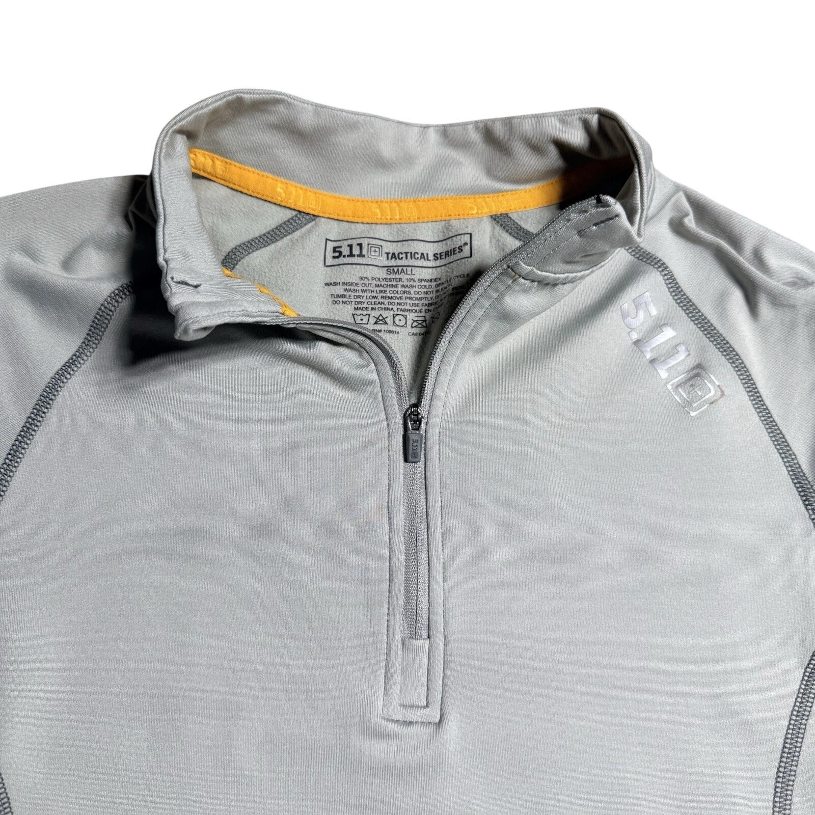 5.11 Tactical Series Mens Small Gray 1/4 Zip Pullover Performance Shirt 40149