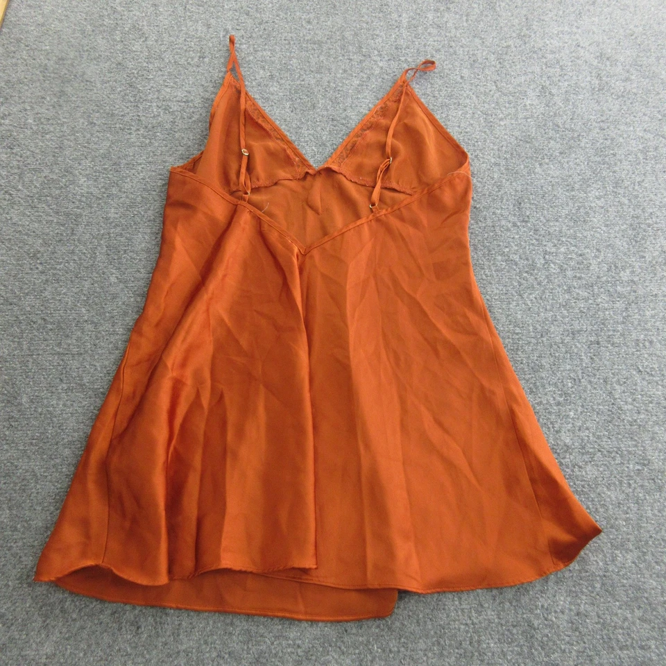 Abercrombie & Fitch Dress Womens Small Orange Satin Lace Slip Nightgown - Image 4 of 4
