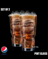 2 X Pepsi Cola Pint 20oz Glasses NEW