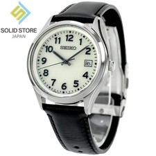SEIKO SELECTION SBPX157 Stainless Steel Solar Analog Watch Full Lume Dial 38.7mm