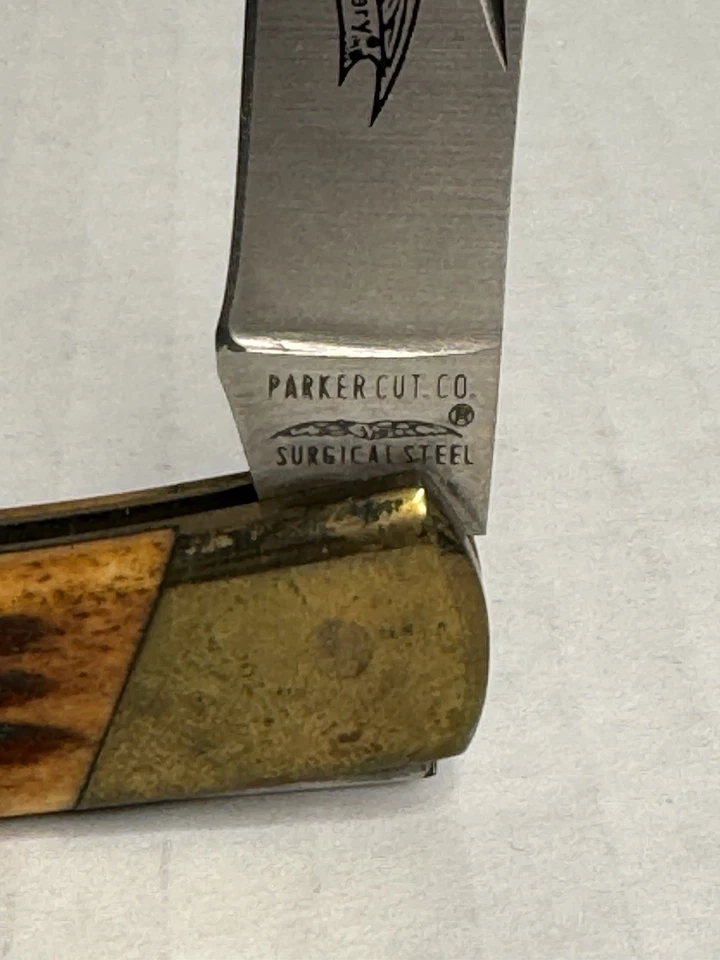Parker Cut Co Eagle Brand Cutlery 95146 Stag Horn Pocket Knife - Image 4 of 4