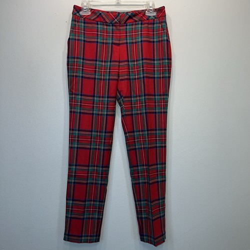 Vineyard Vines Tartan Plaid Stretch Wool-Blend Ankle Pants Size 0 - Picture 2 of 8