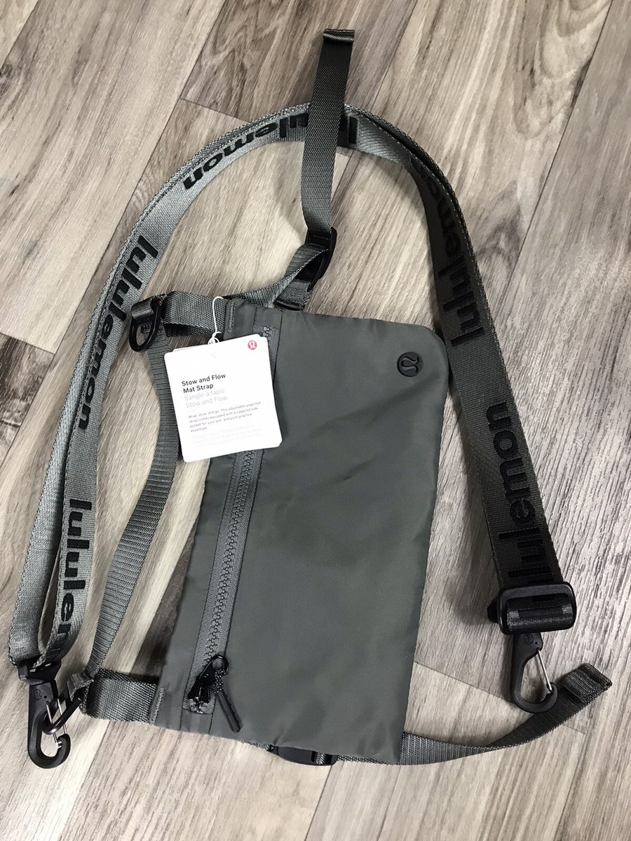 Lululemon Stow and Flow Mat Strap Bag Logo One-Size Grey