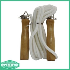 Corda salto uomo donna CorSport manico in legno palestra sport ginnastica