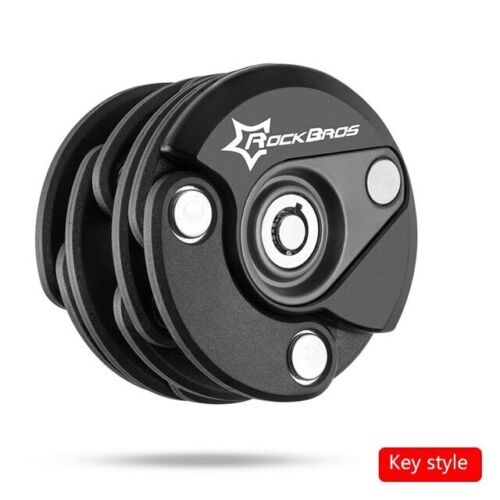 ROCKBROS Bike Folding Chain Lock Hamburger Shape Key Style Anti-theft - Picture 10 of 14