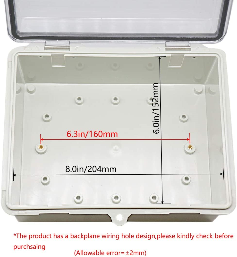 Zulkit Junction Box ABS Plastic Dustproof Waterproof IP65 Electrical