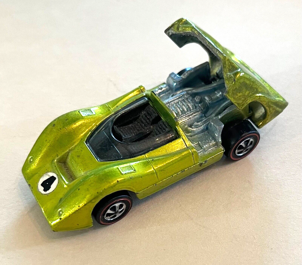 ミニカー Hot Wheels McLaren M6A 1968 Redline Vintage 1968 Hot Wheels Redline McLaren M6A Metallic Lime with